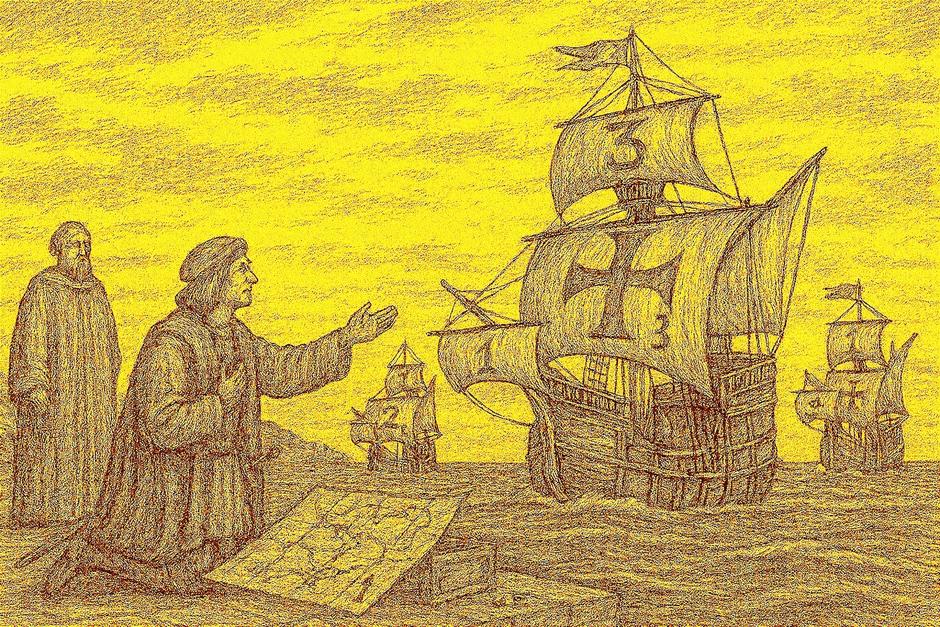 Colón realizó varios viajes que finalizaron en tierras de América, especialmente en islas del Caribe. (Foto: Copilot IA)