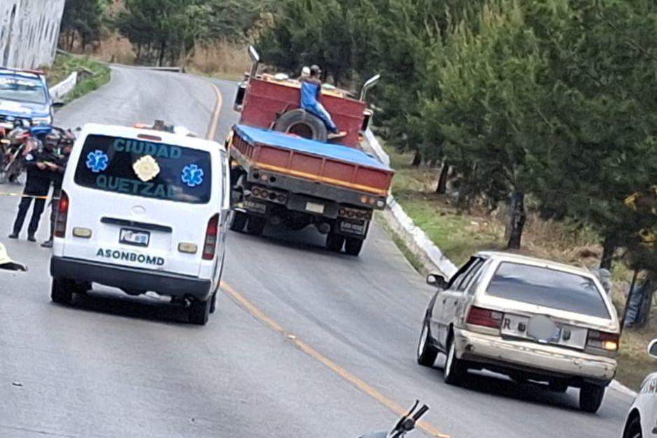El presunto asaltante se conducía en un vehículo de dos ruedas. (Foto: Tránsito Mixco)