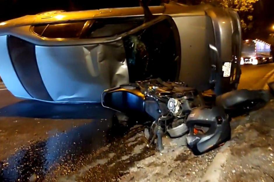 El percance dejó a una mujer embarazada herida. (Foto: CMB)