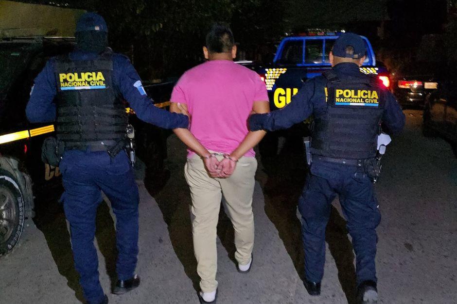 La captura de este individuo se realizó en Villa Nueva. (Foto: PNC)