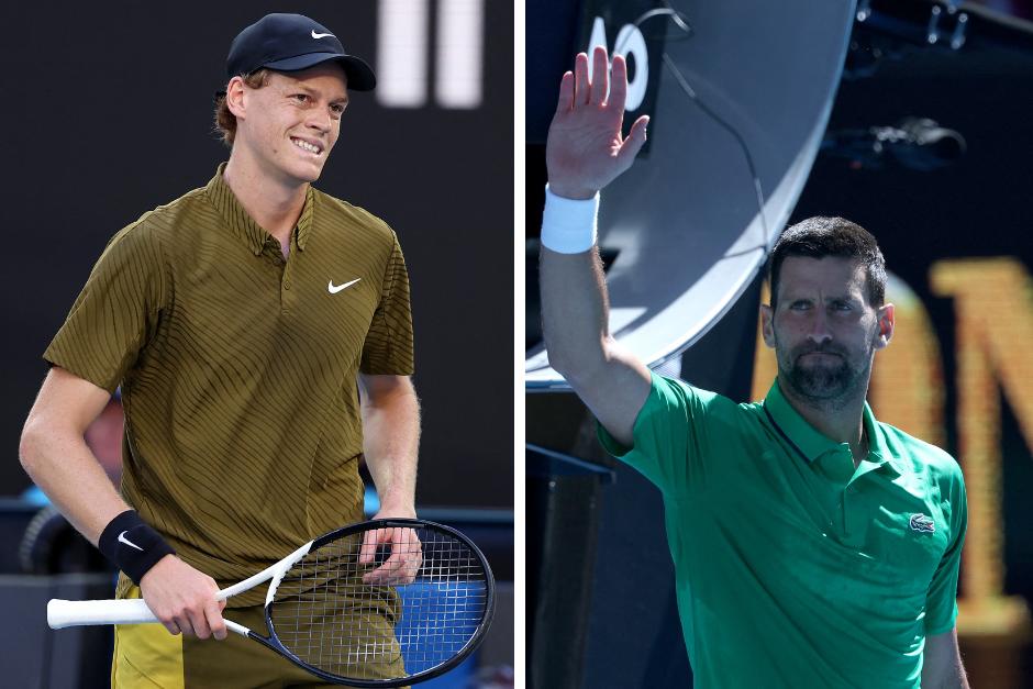 Sinner y Djokovic avanzaron a la siguiente ronda del primer Grand Slam del año sin mayores inconvenientes. (Fotos: AFP)