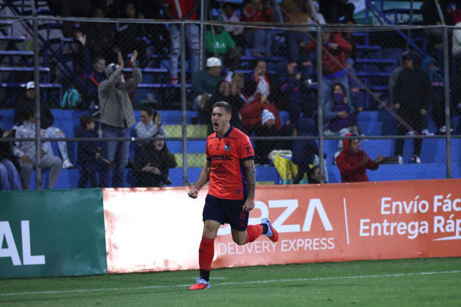 "Cheka" Hernández fue el autor del tanto que dio los tres puntos a los rojos, frente a Guasta. (Foto: Juan Manuel Mijangos/Colaborador)