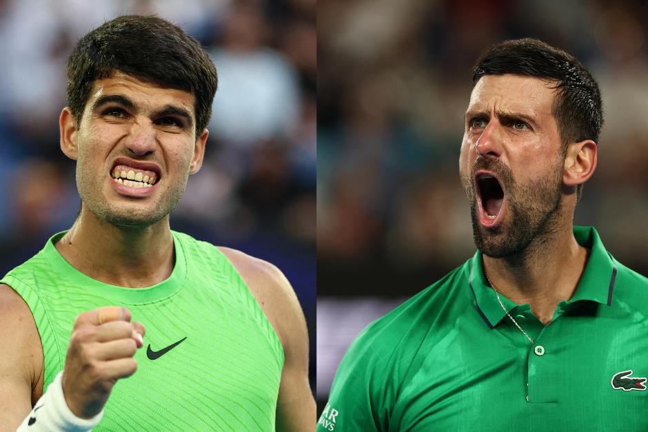 Alcaraz y Djokovic prometen una final épica la madrugada de este domingo. (Fotos: AFP)