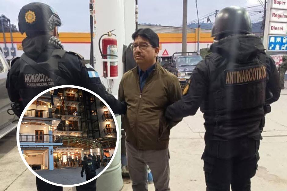 Sebastián Miguel Gaspar fue capturado en San Pedro Soloma, Huehuetenango, tras allanamientos por el caso "Ventanillas paralelas". (Foto: PNC)
