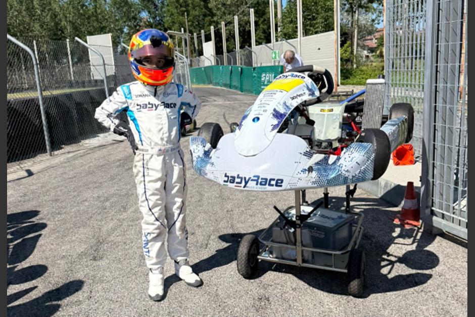 “Santi” de León se encuentra en Cremona, Italia, para competir en la cuarta fecha del IAME Series de Karting. (Foto: santiracing16)