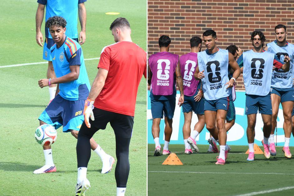 Lamine Yamal y Cristiano Ronaldo cumplieron su entrenamiento y Soy502 pudo captarlos de cerca. (Fotos: Rudy Martínez)
