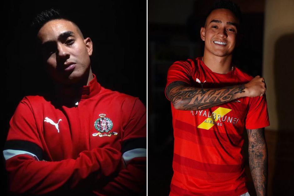 Santis se puso la camiseta roja en la sesión de fotos oficial del conjunto asiático. (Fotos: DPMM FC)