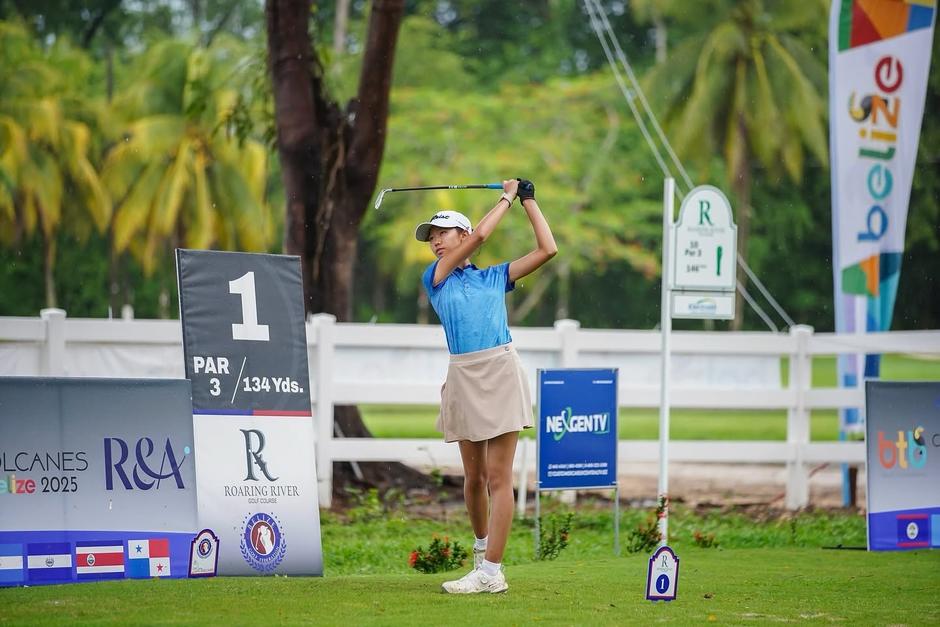 La guatemalteca, Tiffany Moon, fue la mejor clasificada en el Uswing Mojing Junior World Golf Championship 2026, al finalizar 12, en la división de 15 a 18 años. (Foto: Asogolf)