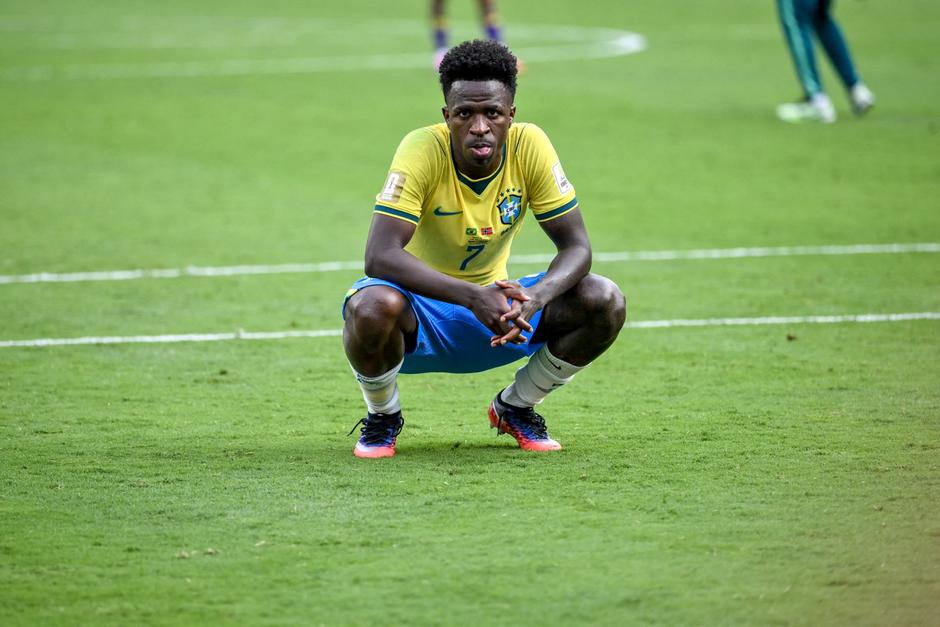 Vinícius Junior remató al arco en 17 ocasiones, 11 entre los tres palos, con una efectividad del 24%. (Foto: AFP)