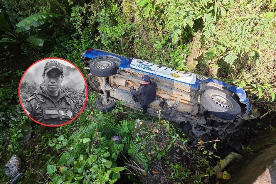 Un agente policial de 35 años falleció tras un accidente de patrulla en Sololá. (Foto: Redes sociales)