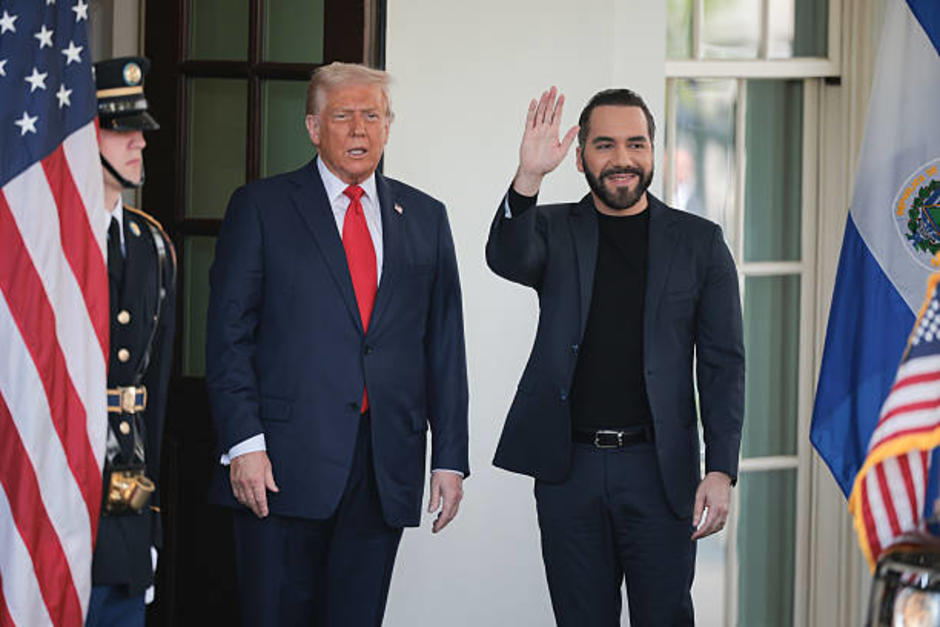 Los presidentes Donald Trump y Nayib Bukele se reunirán en la Casa Blanca este jueves. (Foto: Getty Images)
