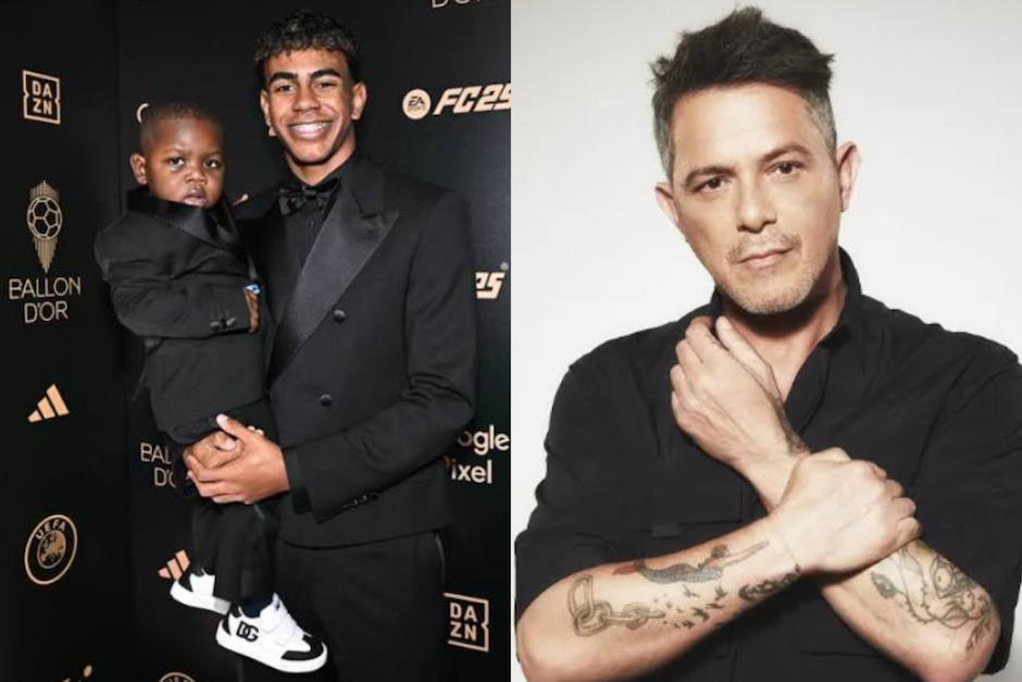  Keyne, el hermanito de Lamine Yamal atrae la suerte según Alejandro Sanz para que España sea ganadora. (Fotos: Instagram/Alejandro Sanz)