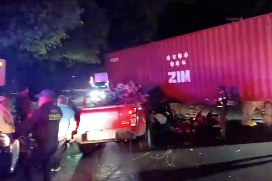 El tránsito está siendo afectado esta mañana en carretera a El Salvador. (Foto: Captura de video)