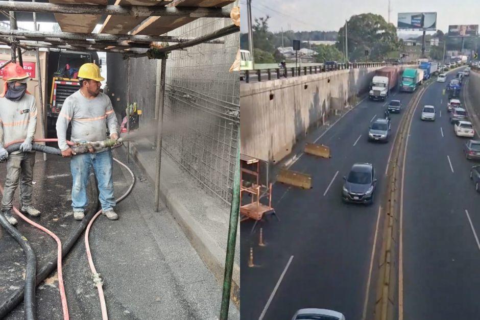 Uno de los carriles ha quedado inhabilitado en el viaducto Lomas del Norte con dirección al norte. (Foto: Covial/PMT)