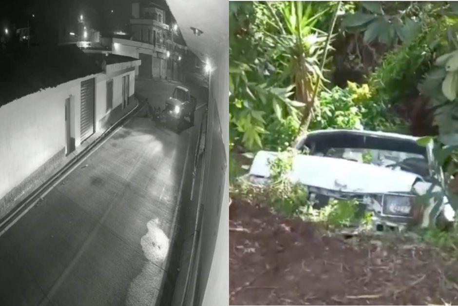 Horas después del accidente, el picop apareció abandonado en una hondonada. (Foto: Captura de video)