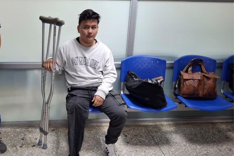 Larkin Morales, motorista embestido en la zona 9 por un piloto de un vehículo se presentó por primera vez a la audiencia de etapa intermedia ante el juez Segundo Penal A, Maximino Morales. (Foto: Wilder López/Soy502).