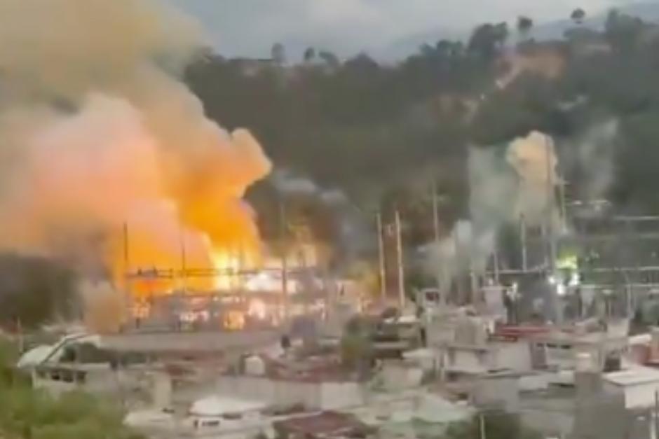 La falla en el transformador No.6 ha dejado a gran parte de occidente sin servicio eléctrico. (Foto: Captura de video)