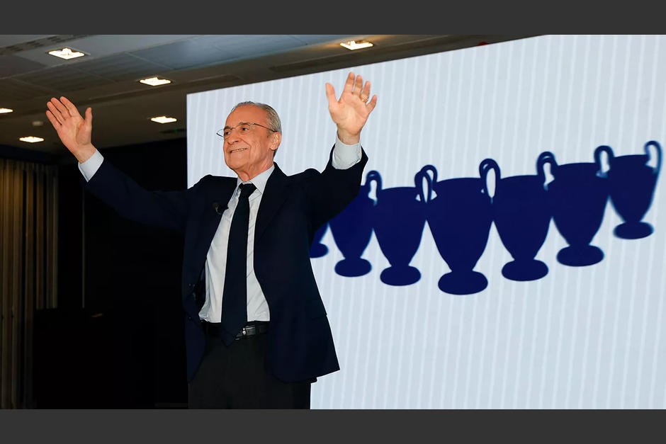 Florentino Pérez celebró su victoria en las elecciones. Seguirá siendo presidente hasta 2030. (Foto: Real Madrid)