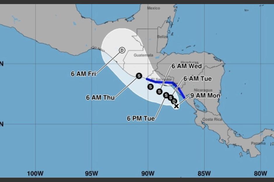 La Depresión Tropical está generando lluvias en gran parte del país. (Foto: Conred)