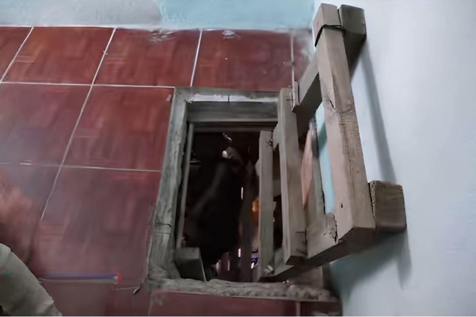 Los pandilleros escapan por medio del túnel cuando se percataban de la presencia de las fuerzas de seguridad. (Foto: Redes sociales)