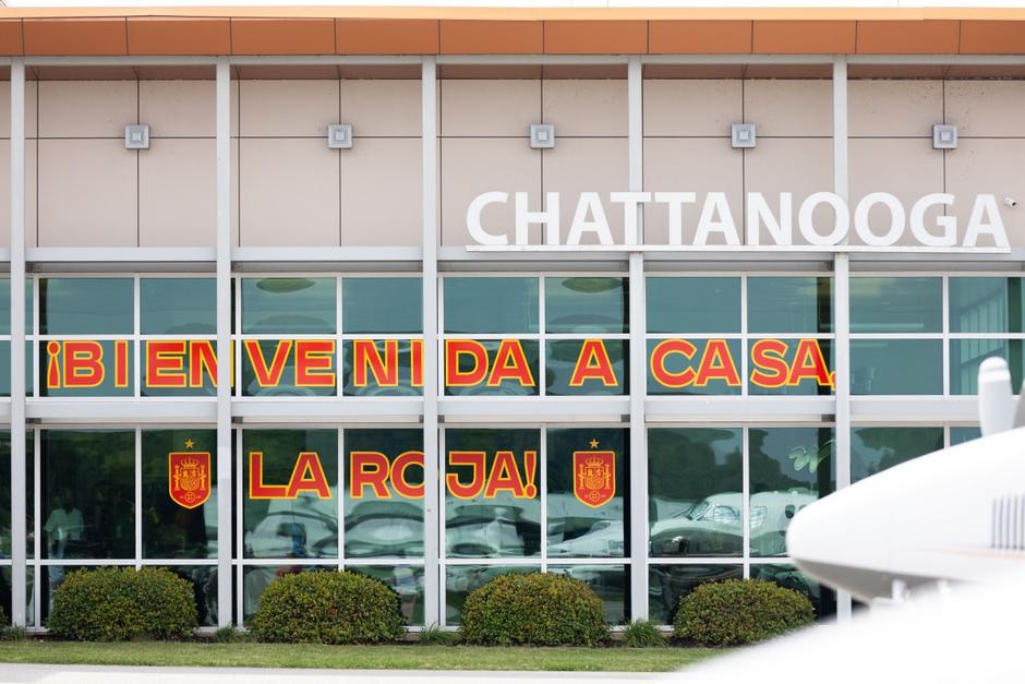 Vista del Aeropuerto Metropolitano de Chattanooga antes de la llegada de la selección española para el Mundial. (Foto: AFP)