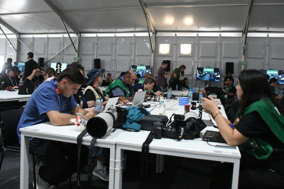 Así es el Centro de Medios del Estadio Ciudad de México. (Foto: Pedro Pablo Mijangos)
