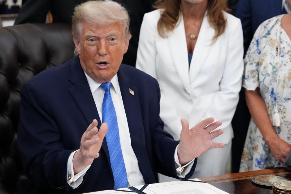 El presidente de Estados Unidos Donald Trump hizo un anuncio sobre Irán este jueves. (Foto: AFP / Soy502)