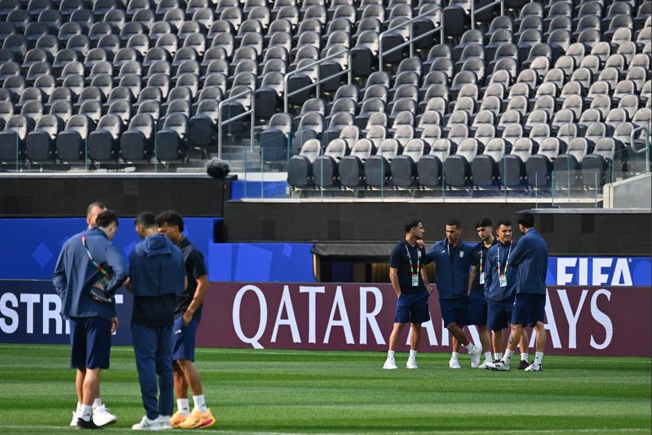 La selección iraní llegó a Los Ángeles para hacer reconocimiento de cancha. (Foto: AFP)