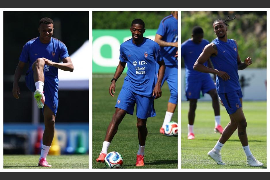 Mbappé, Dembelé y Olise, lideran el ataque de la selección francesa. (Foto: AFP)
