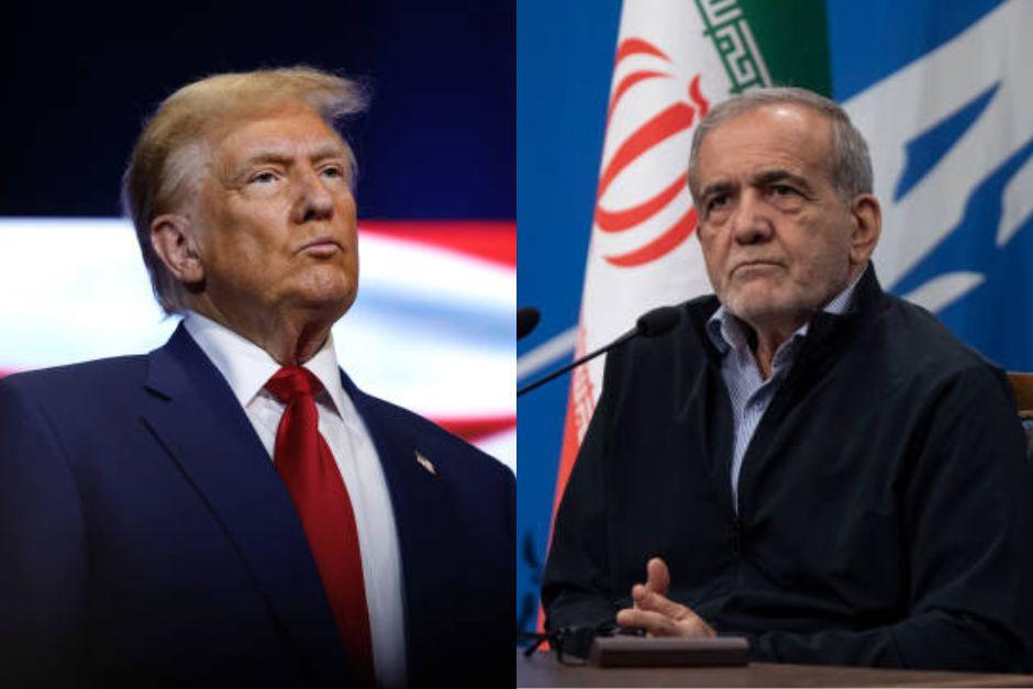 Los presidentes Donald Trump y Masoud Pezeshkian firmarían el acuerdo a distancia. (Foto: Getty Images)