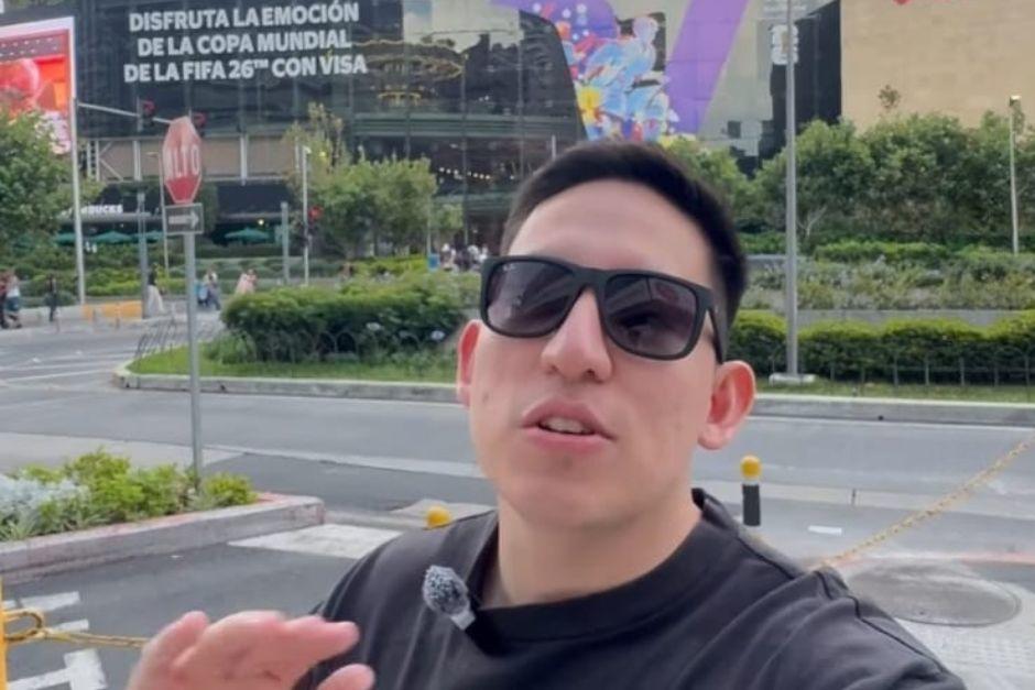 El colombiano terminó en Guatemala cuando pretendía asistir al Mundial 2026. (Foto: Captura de video)