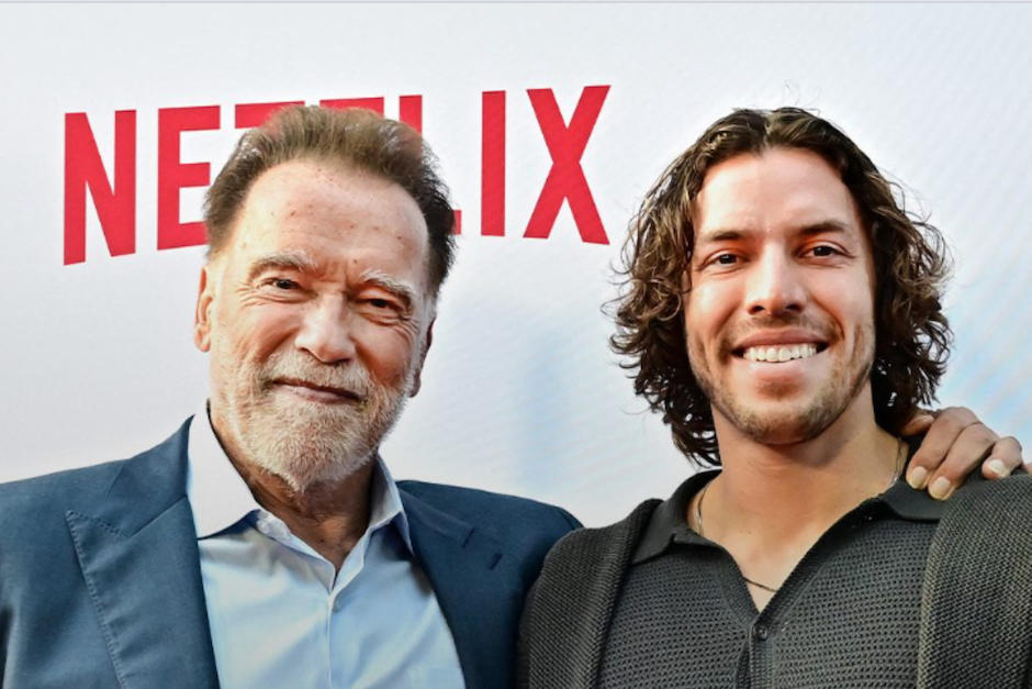 Joe Baena, hijo de la guatemalteca Mildred Baena y Schwarzenegger sigue los pasos de su padre. (Foto: Insagrram)