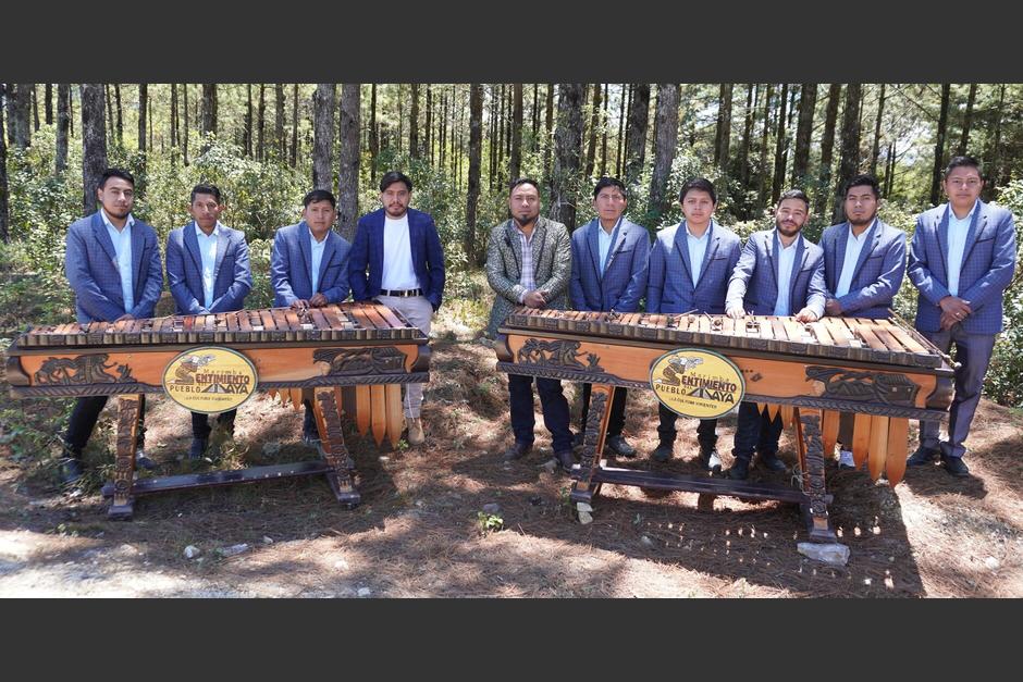 Marimba "Sentimiento del Pueblo Maya", originaria de Santa Eulalia, Huehuetenango. (Foto: José Gómez/Colaborador)