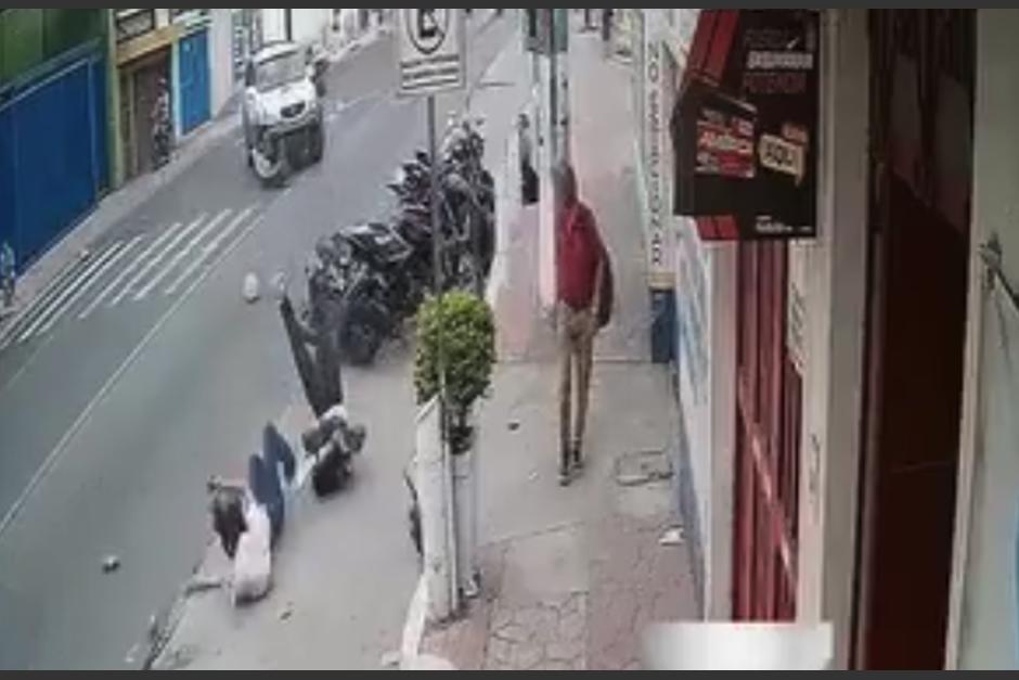 El percance ocurrió en Villa Nueva. (Foto: captura de video)