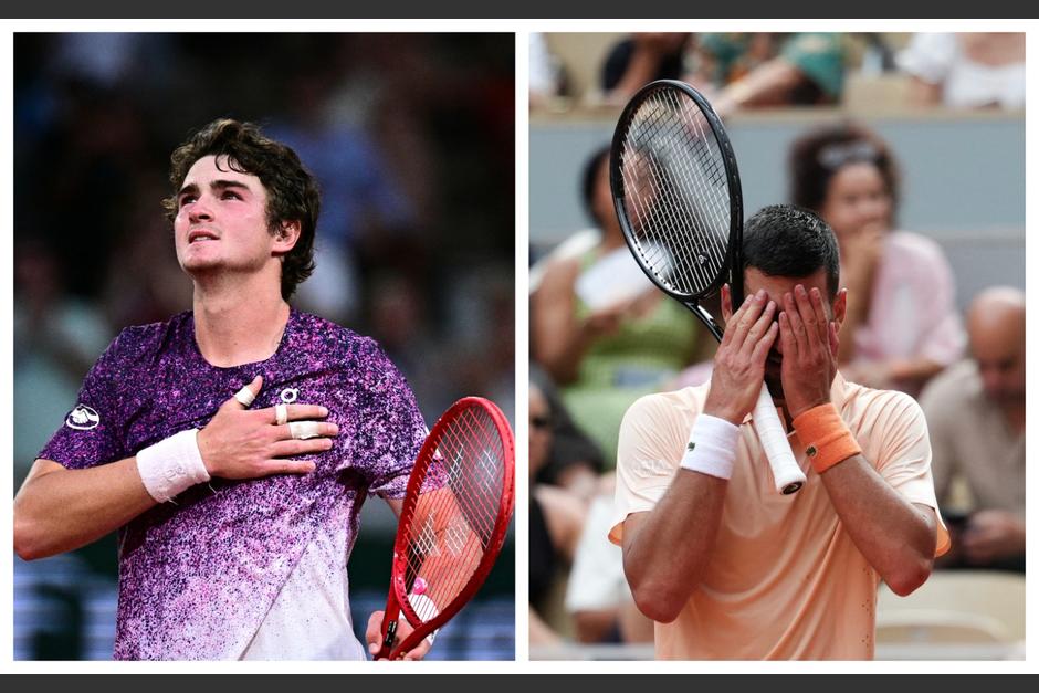 Fonseca celebró un triunfo histórico y Djokovic se despidió de Roland Garros. (Foto: AFP)