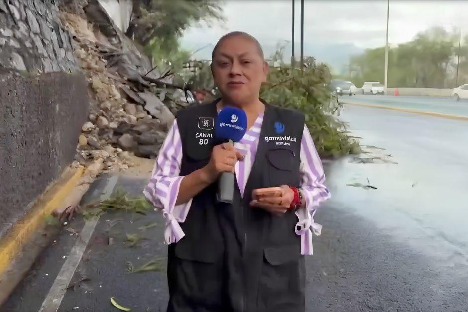 Una reportera y un camarógrafo fueron atropellaos durante un enlace en vivo en México. (Foto: Captura de video)