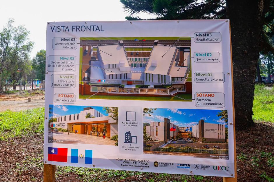 Vista frontal prevista para el Hospital Especializado contra el Cáncer (Foto: Gobierno de Guatemala)