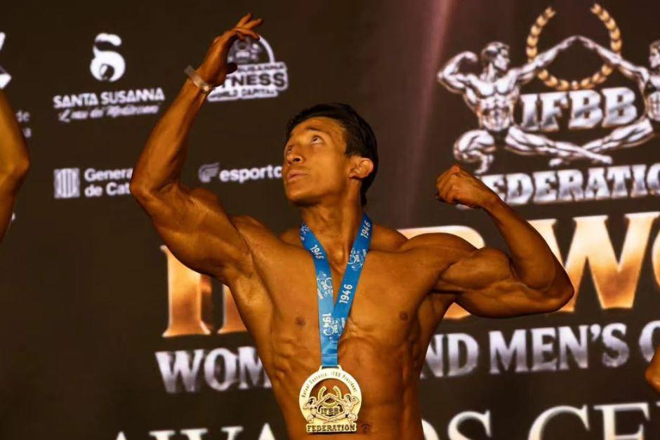Ángel Herrera ganó dos títulos mundiales en el IFBB 2026. (Foto: IFBB Guatemala) 