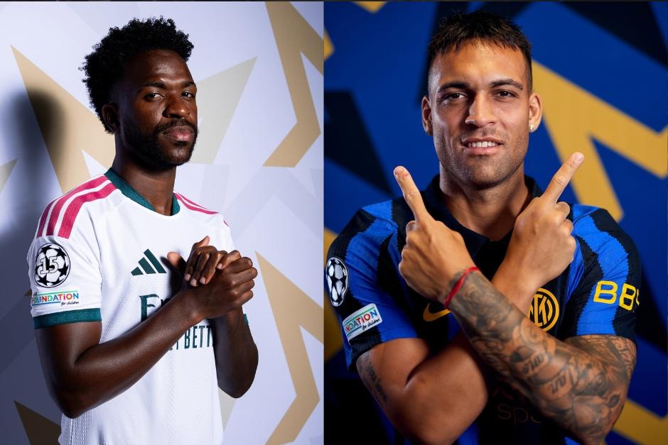 Vini y Lautaro están llamados a ser los grandes protagonistas del partido estelar del martes. (Fotos: UEFA) 