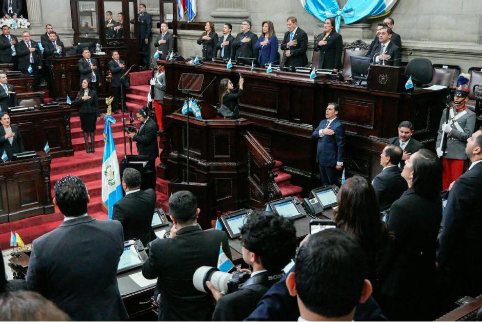 El presidente Bernardo Arévalo no asistió al acto conmemorativo. (Foto: Wilder López/Soy502) 