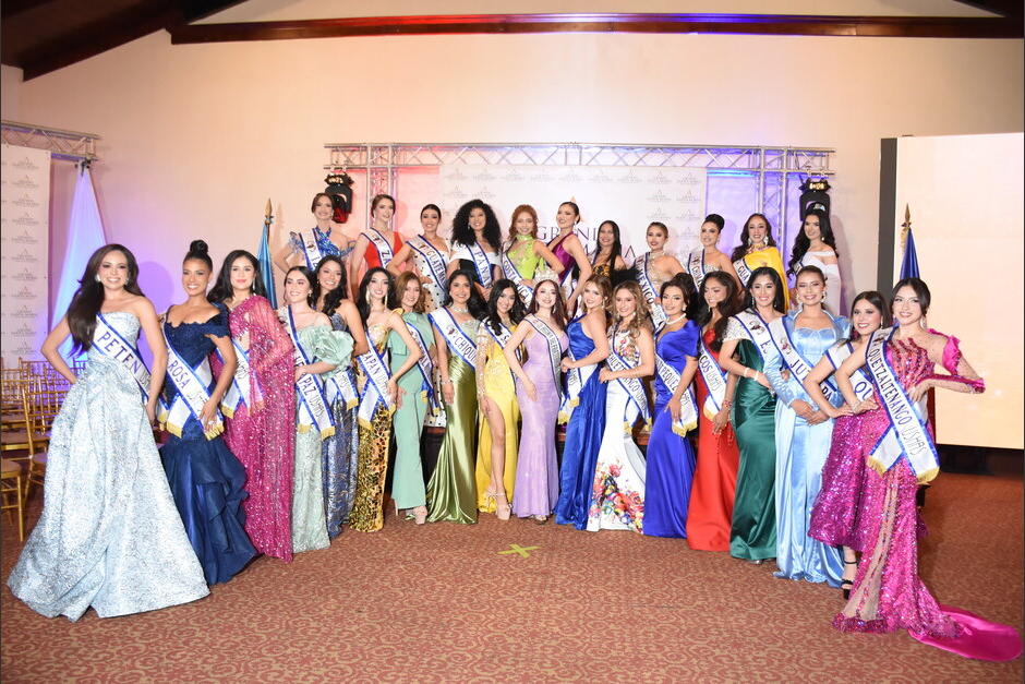 Las 22 representantes del país participarán por la corona de Reina Nacional. (Foto: Erick Colop/Colaborador)