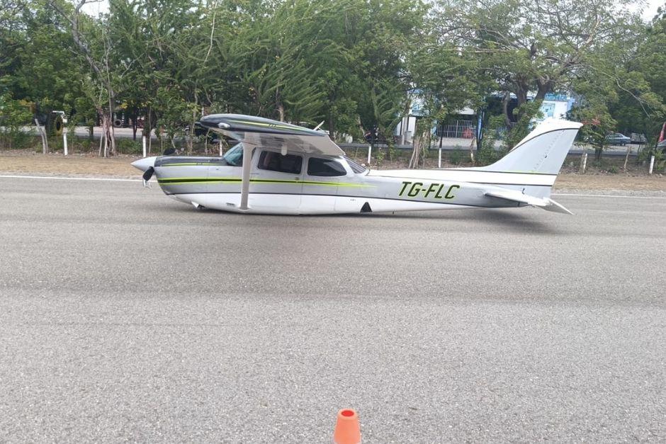 La aeronave sufrió el percance en el aeródromo de Chiquimula. (Foto: DGAC)