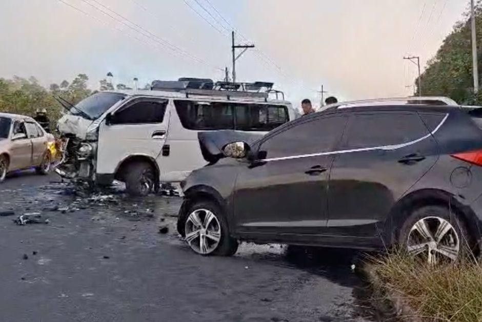 Varias víctimas heridas ha dejado un fuerte choque en la ruta Interamericana esta mañana. (Foto: Captura de video de Provial)