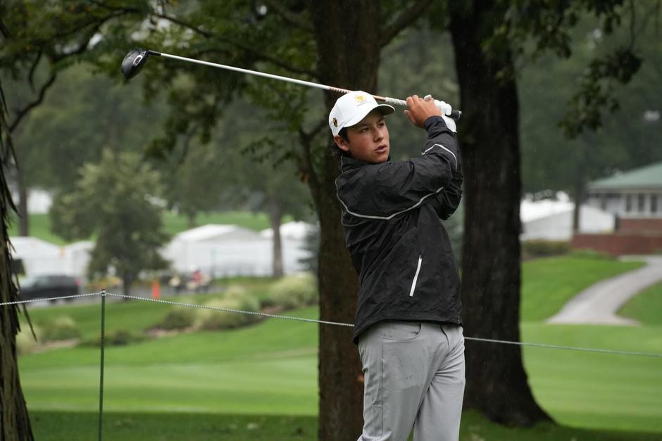 Saravia sacó su mejor golf en la última ronda de la Presidents Cup, y ganó uno de los dos puntos del equipo Internacional, en esa fase. (Foto: AJGA)