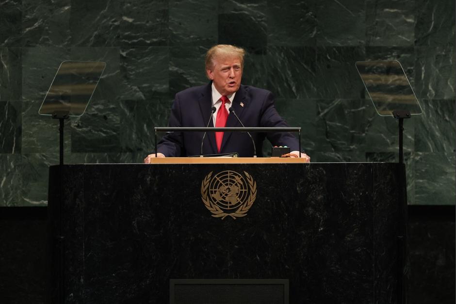 Donald Trump incluyó a los carteles durante su discurso. (Foto: AFP)