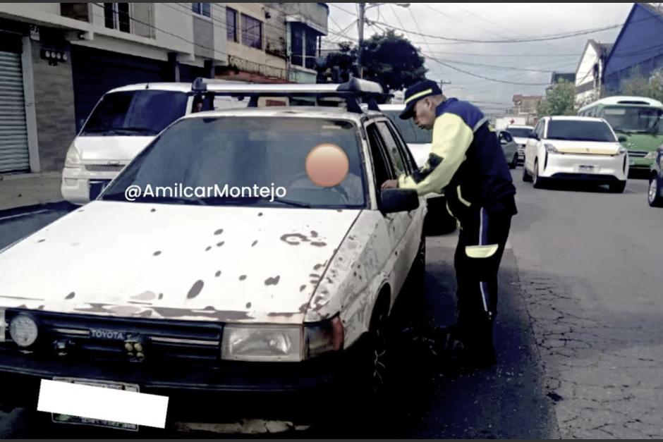 La víctima salió ilesa. (Foto: Vía: Amilcar Montejo)