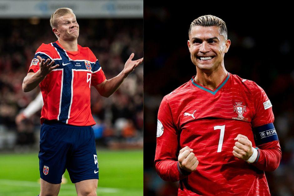 Haaland y Cristiano se darán cita en uno de los partidos más atractivos de la Liga de Naciones. (Foto: Selección de Noruega y X de Cristiano Ronaldo) 