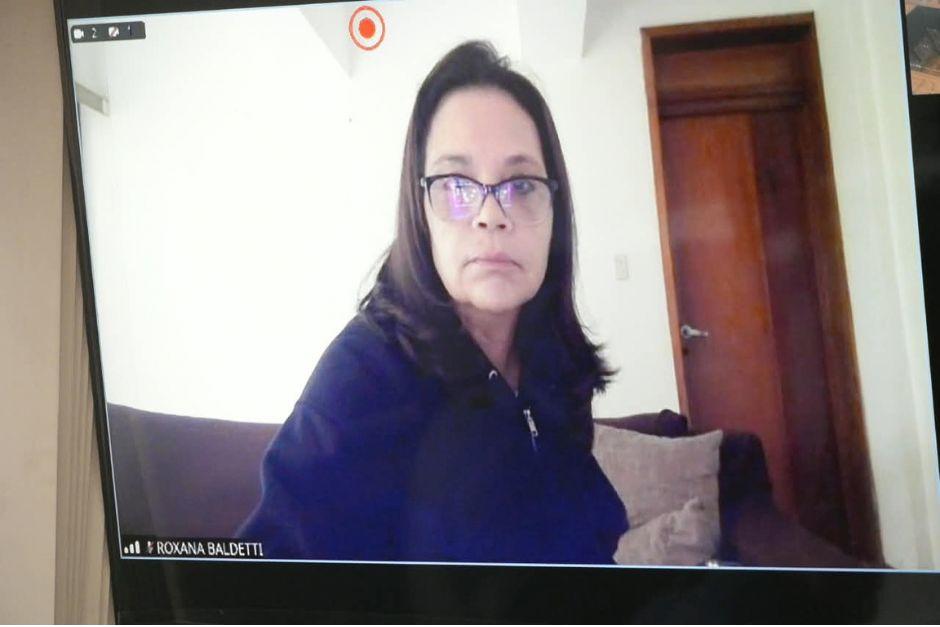 A través de una videoconferencia, la exvicepresidente compareció a la audiencia de ofrecimiento de prueba en el juicio de extinción de dominio. (Foto: Wilder López/Soy502)