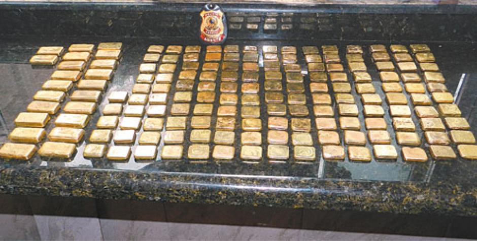 La policía brasileña encontró en una vivienda del narcotraficante 20 kilos de oro. ( Foto prensaescrita.com/Brasil). 