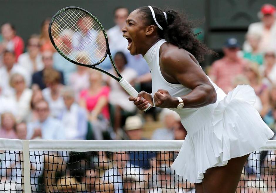 Serena celebra la victoria sobre Angelique Kerber (EFE)